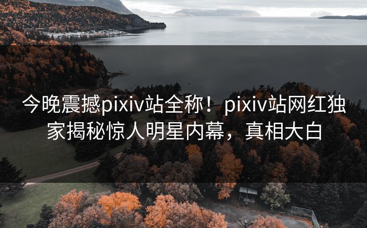 今晚震撼pixiv站全称！pixiv站网红独家揭秘惊人明星内幕，真相大白