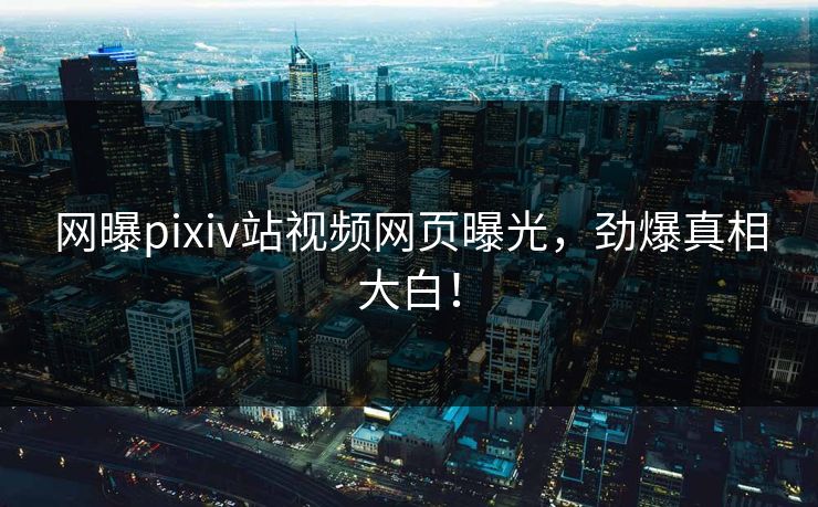 网曝pixiv站视频网页曝光，劲爆真相大白！