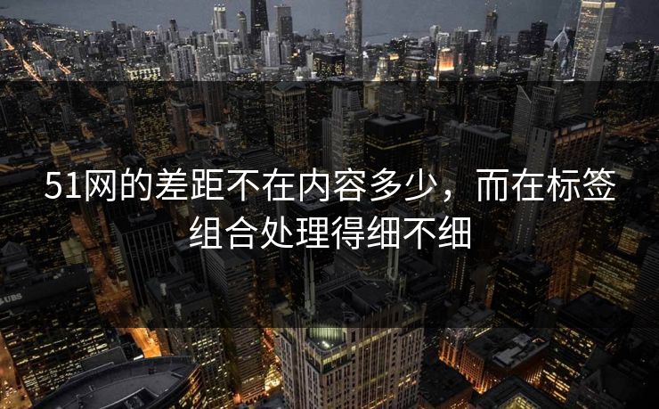 51网的差距不在内容多少，而在标签组合处理得细不细